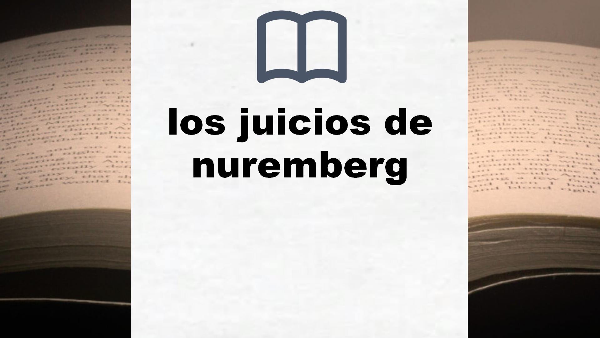 Libros sobre los juicios de nuremberg
