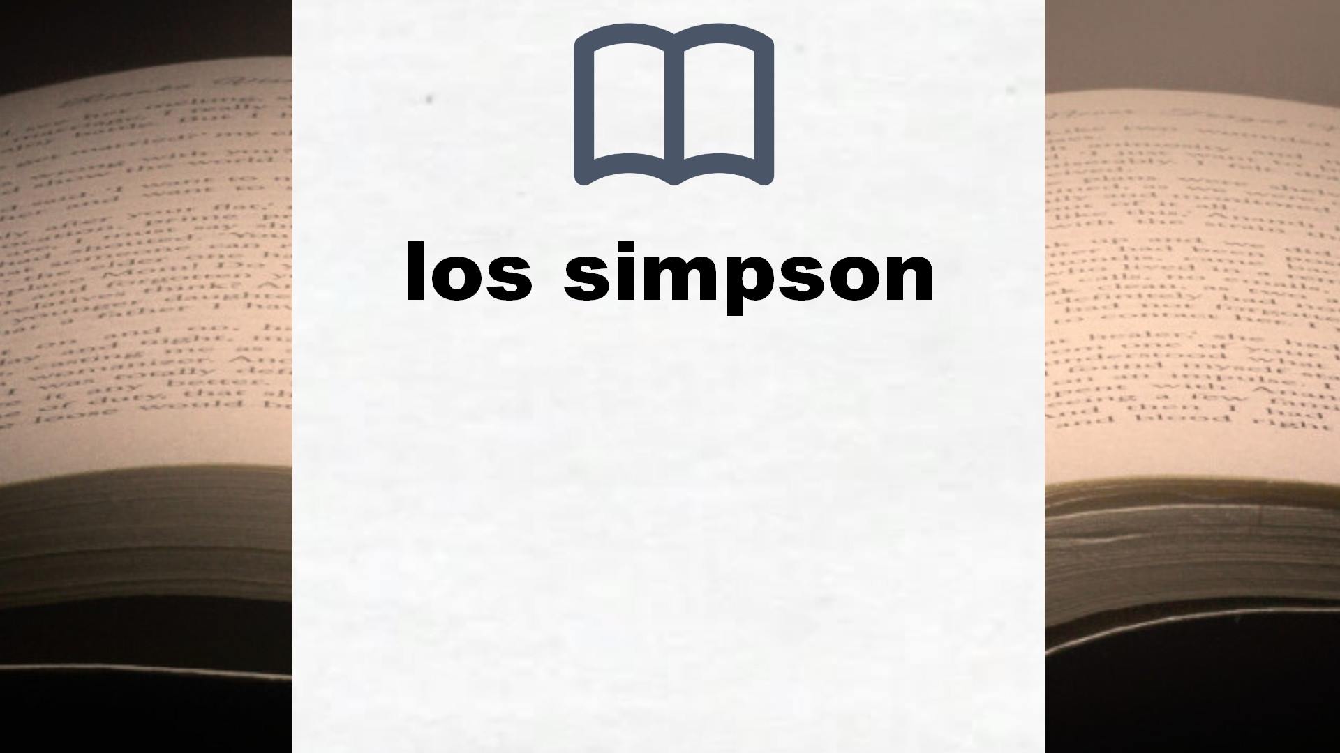 Libros sobre los simpson