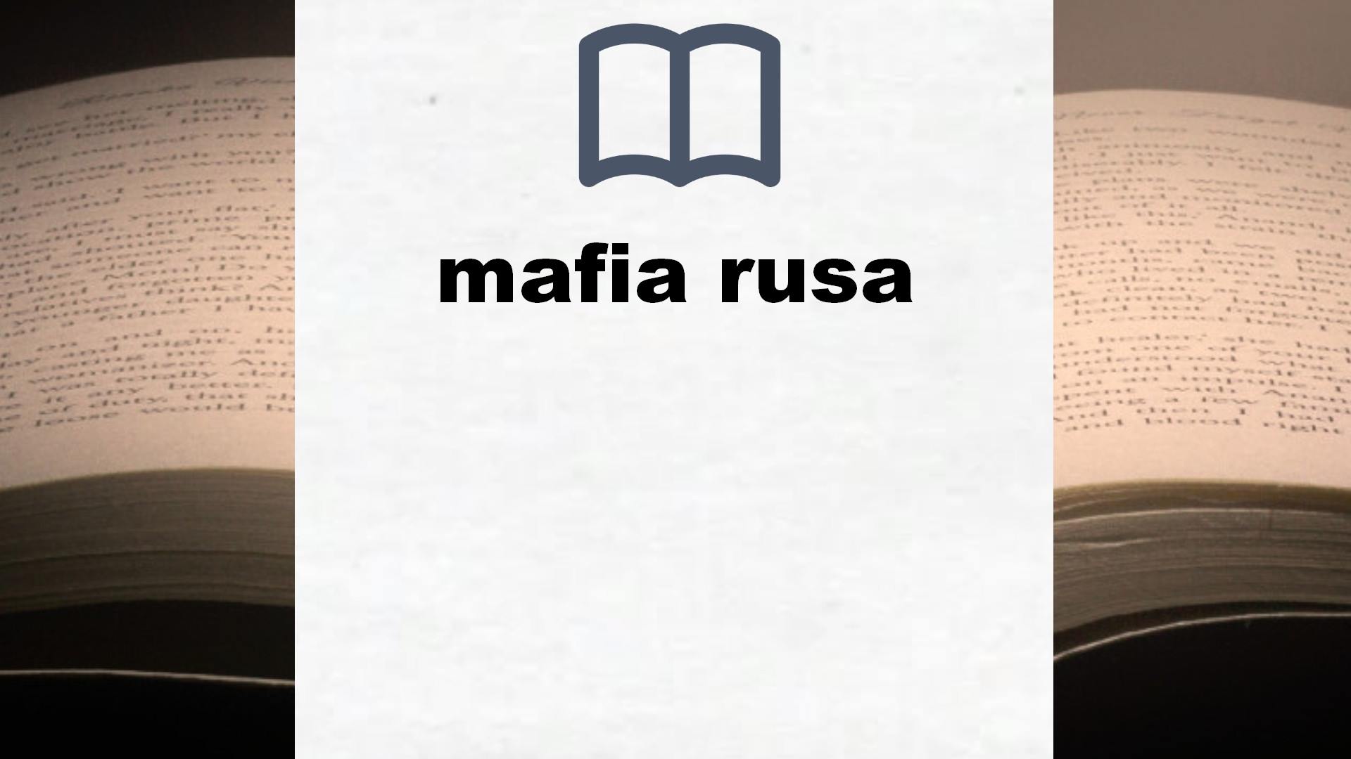 Mejores Libros Sobre Mafia Rusa 2025 Clasificaci n De Libros