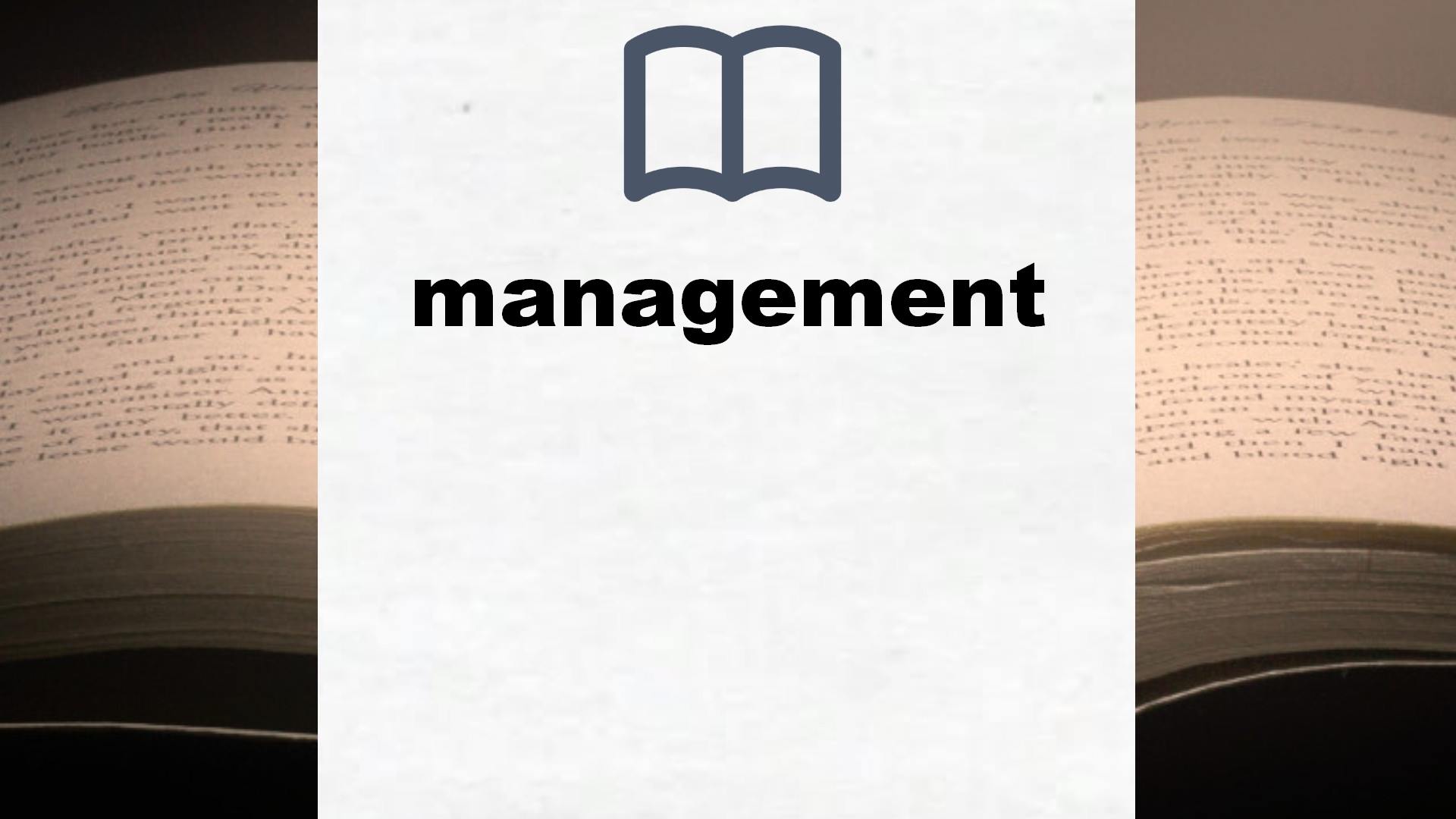 Libros sobre management