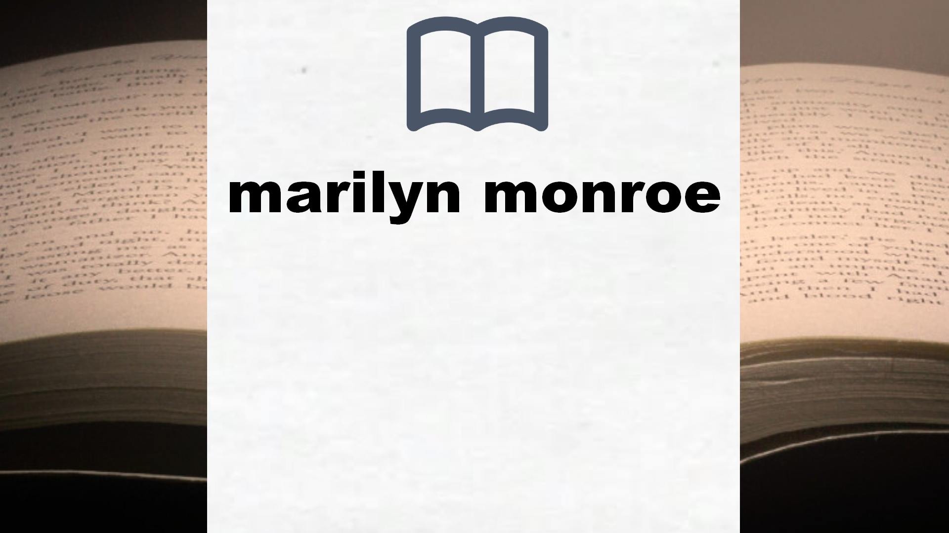 Libros sobre marilyn monroe