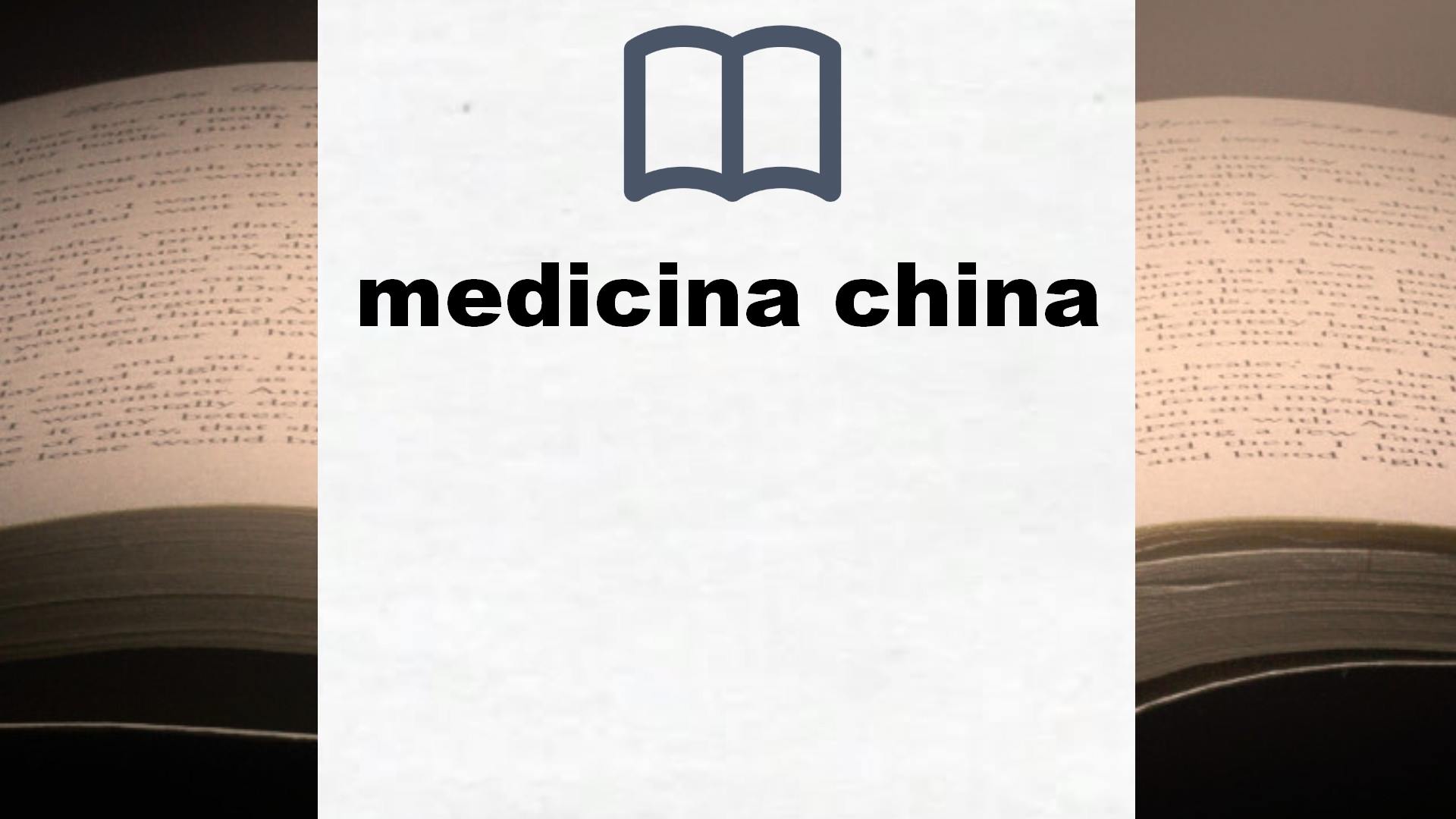 Libros sobre medicina china