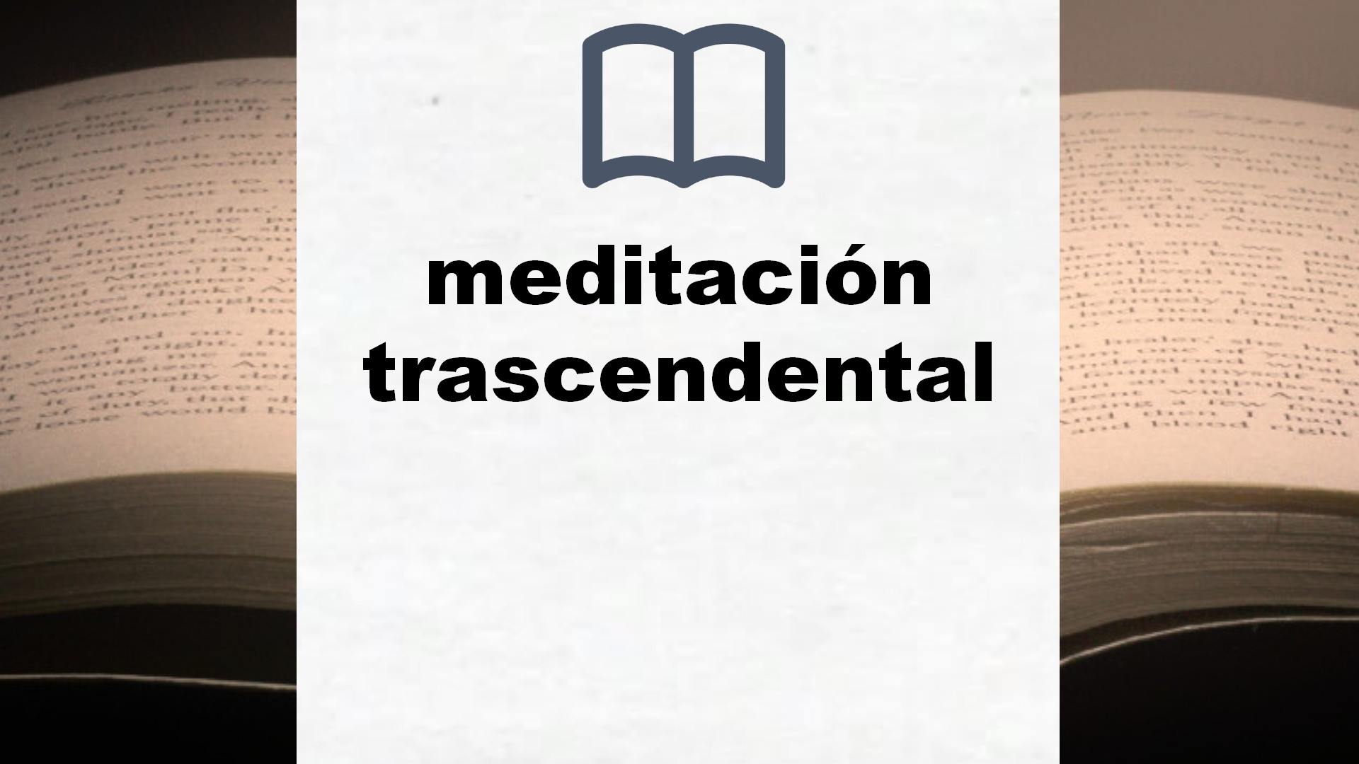 Libros sobre meditación trascendental