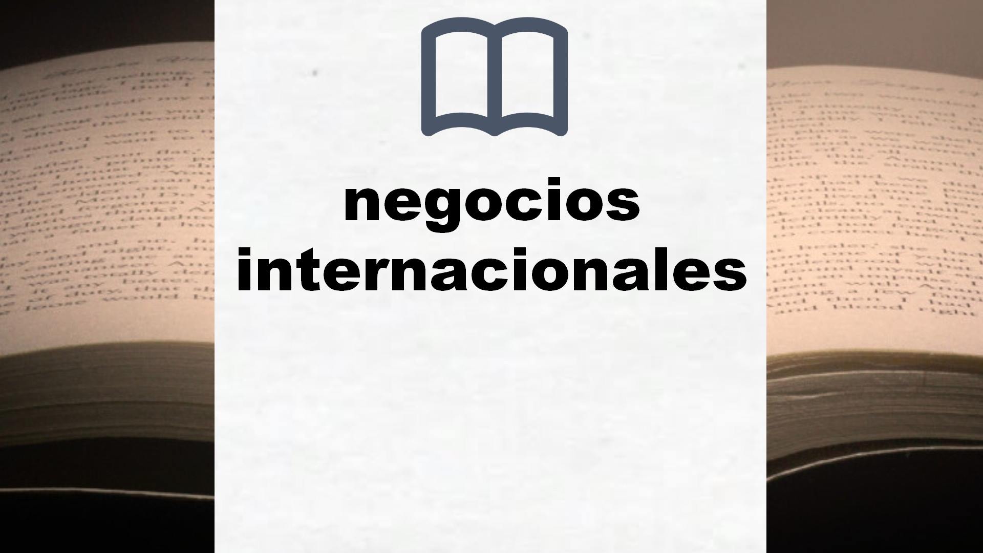 Libros sobre negocios internacionales