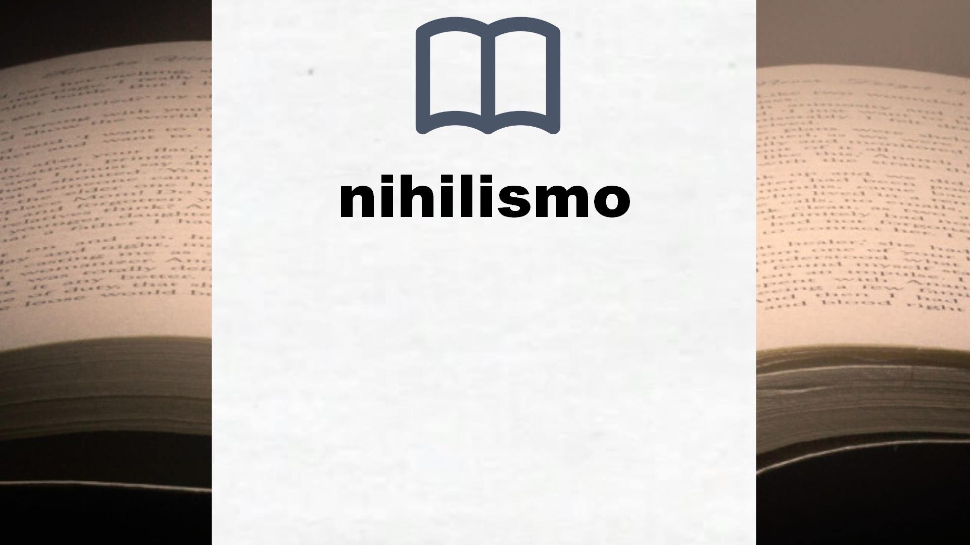 Libros sobre nihilismo