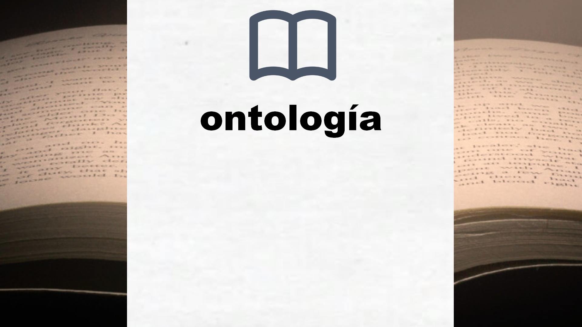 Libros sobre ontología