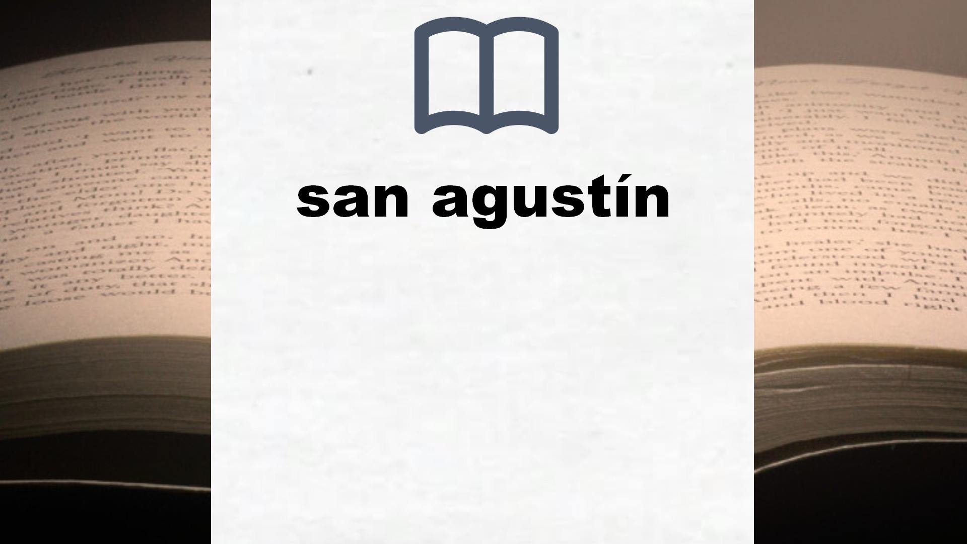 Libros sobre san agustín