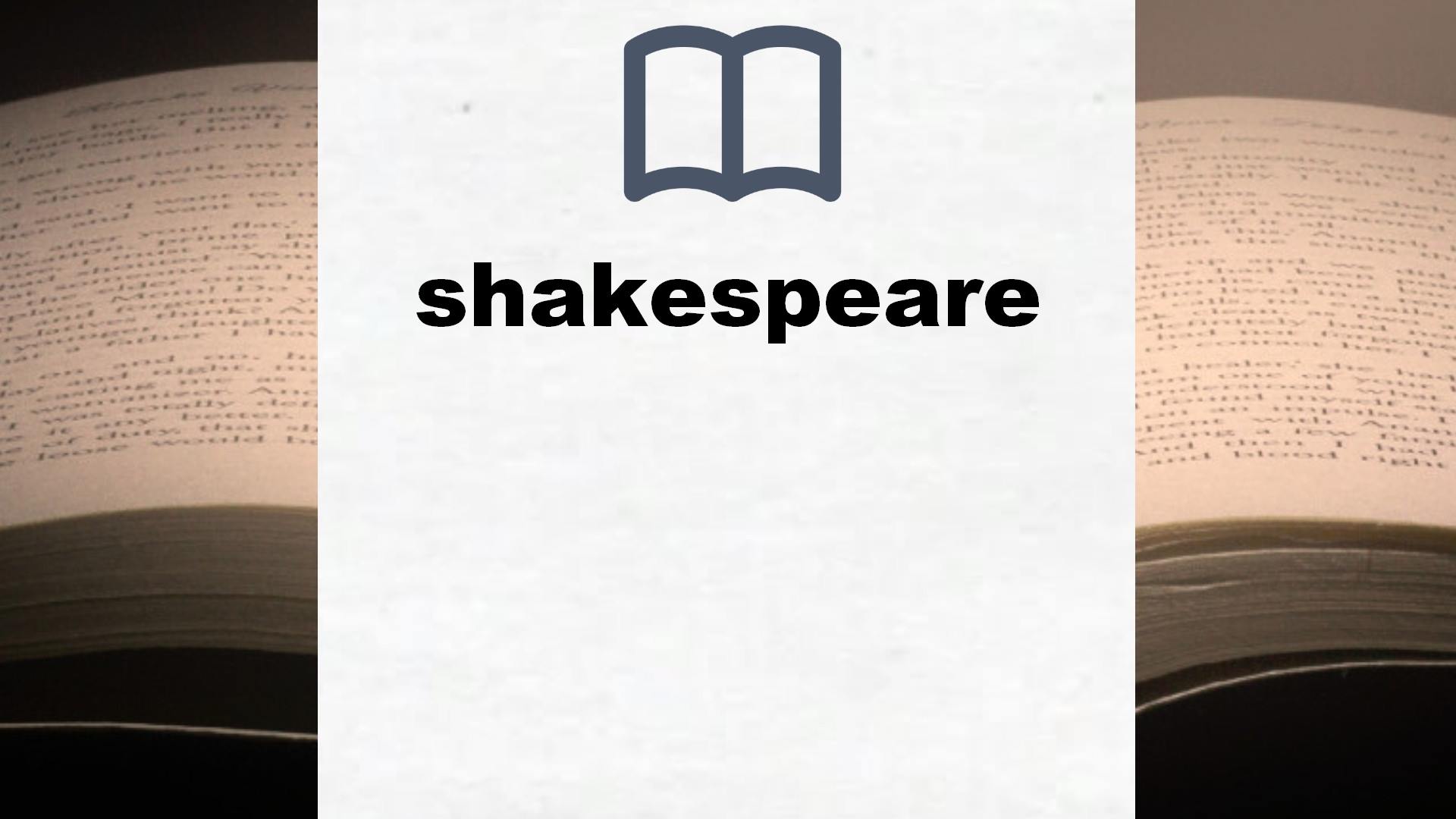 Libros sobre shakespeare
