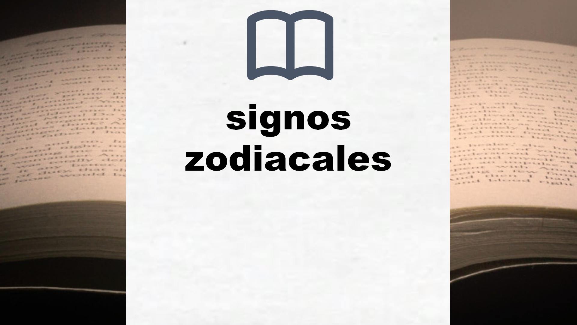 Libros sobre signos zodiacales