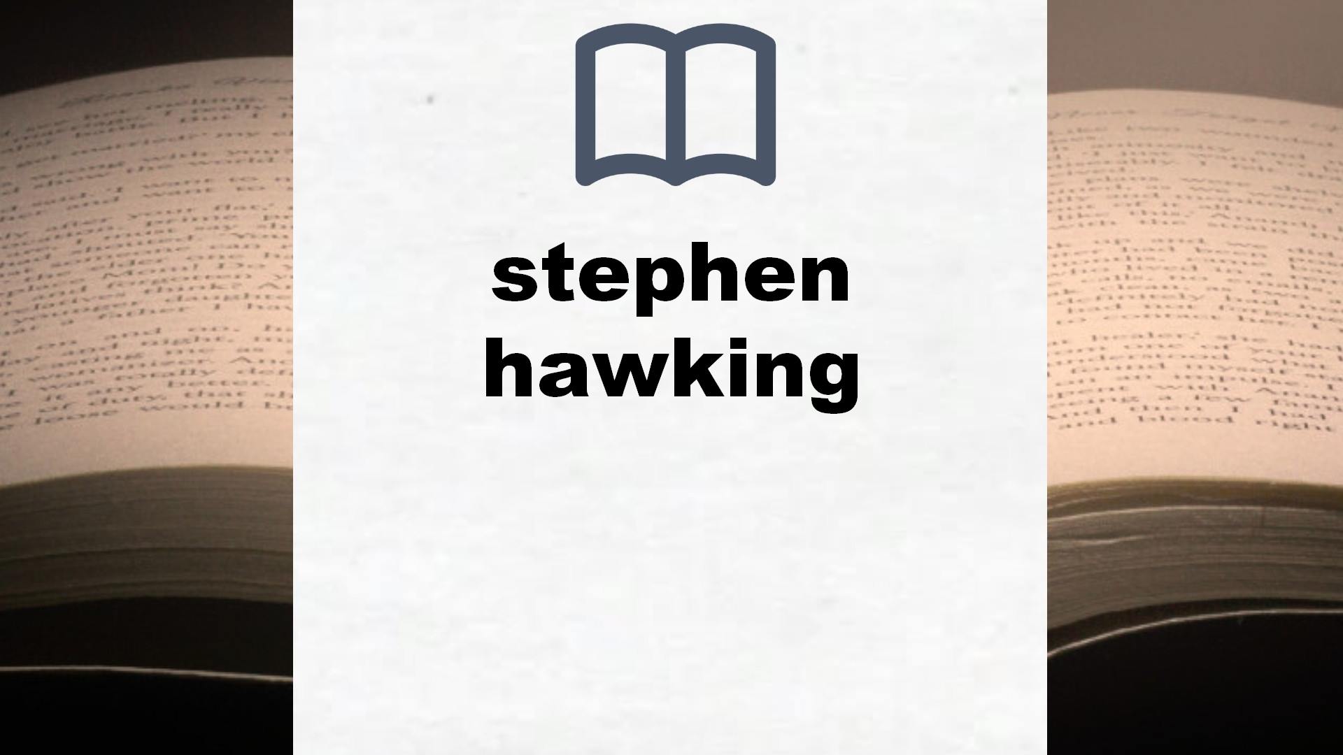 Libros sobre stephen hawking