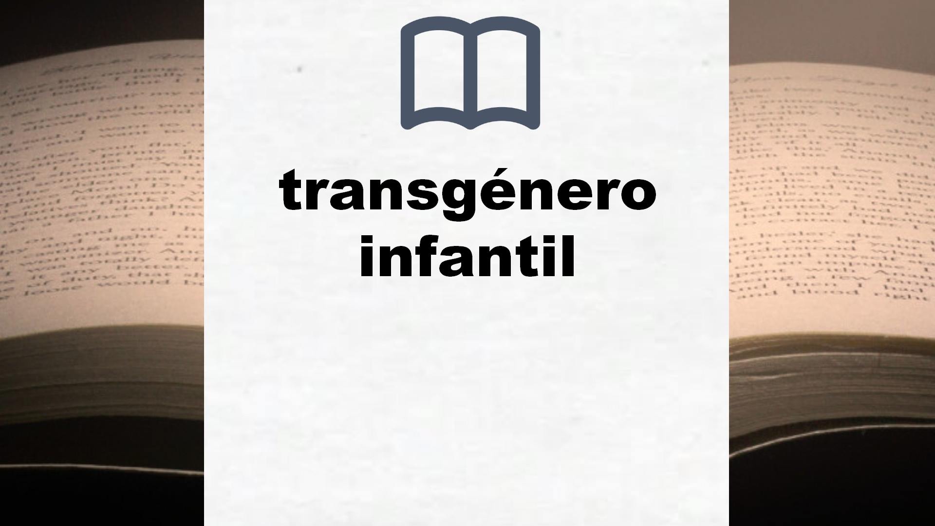 Libros sobre transgénero infantil