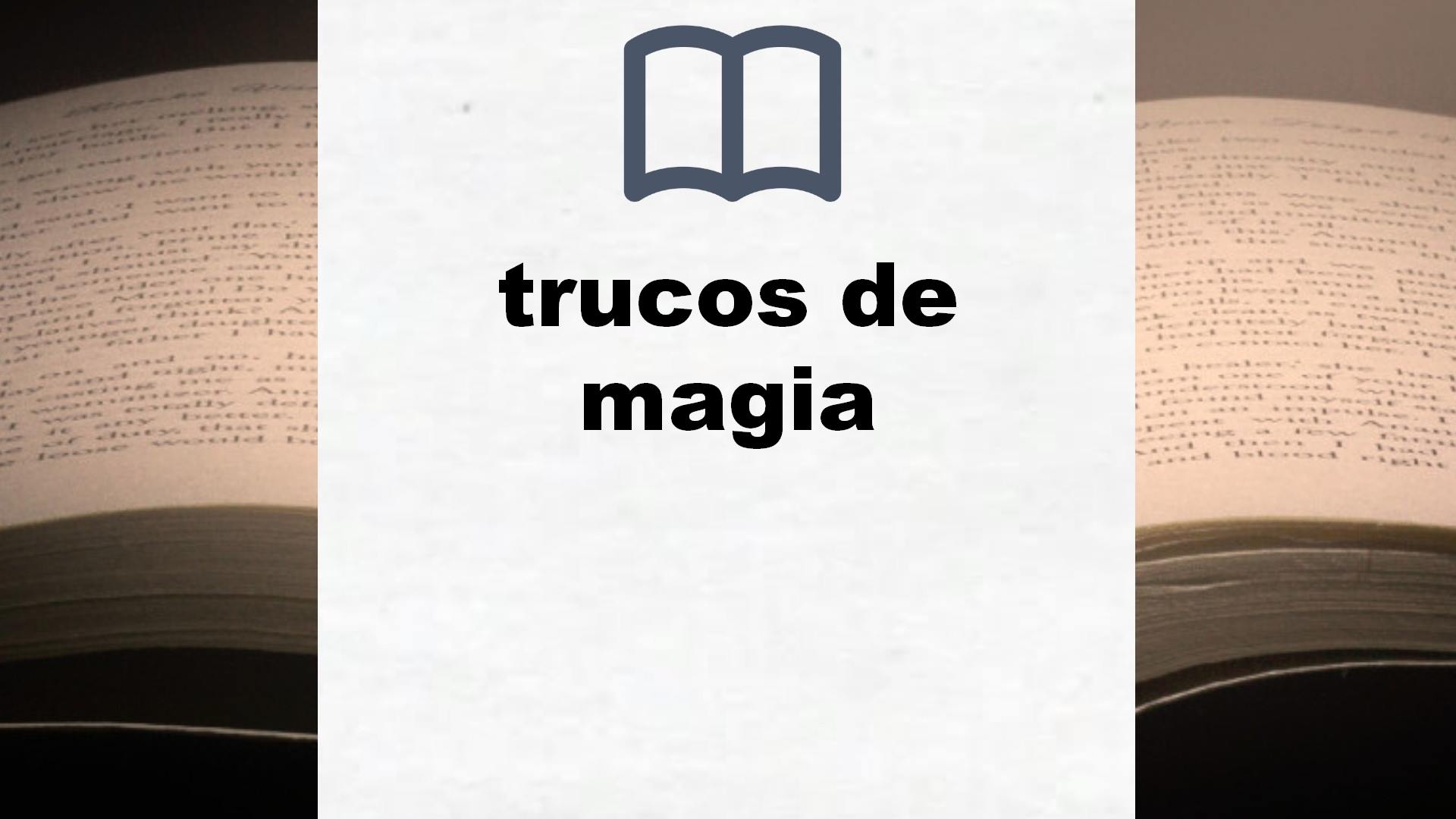 Libros sobre trucos de magia