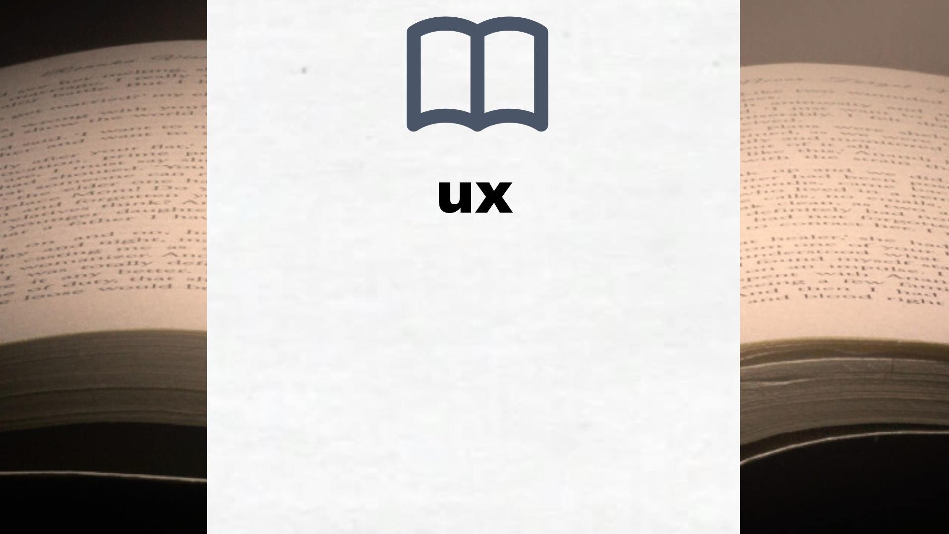 Libros sobre ux