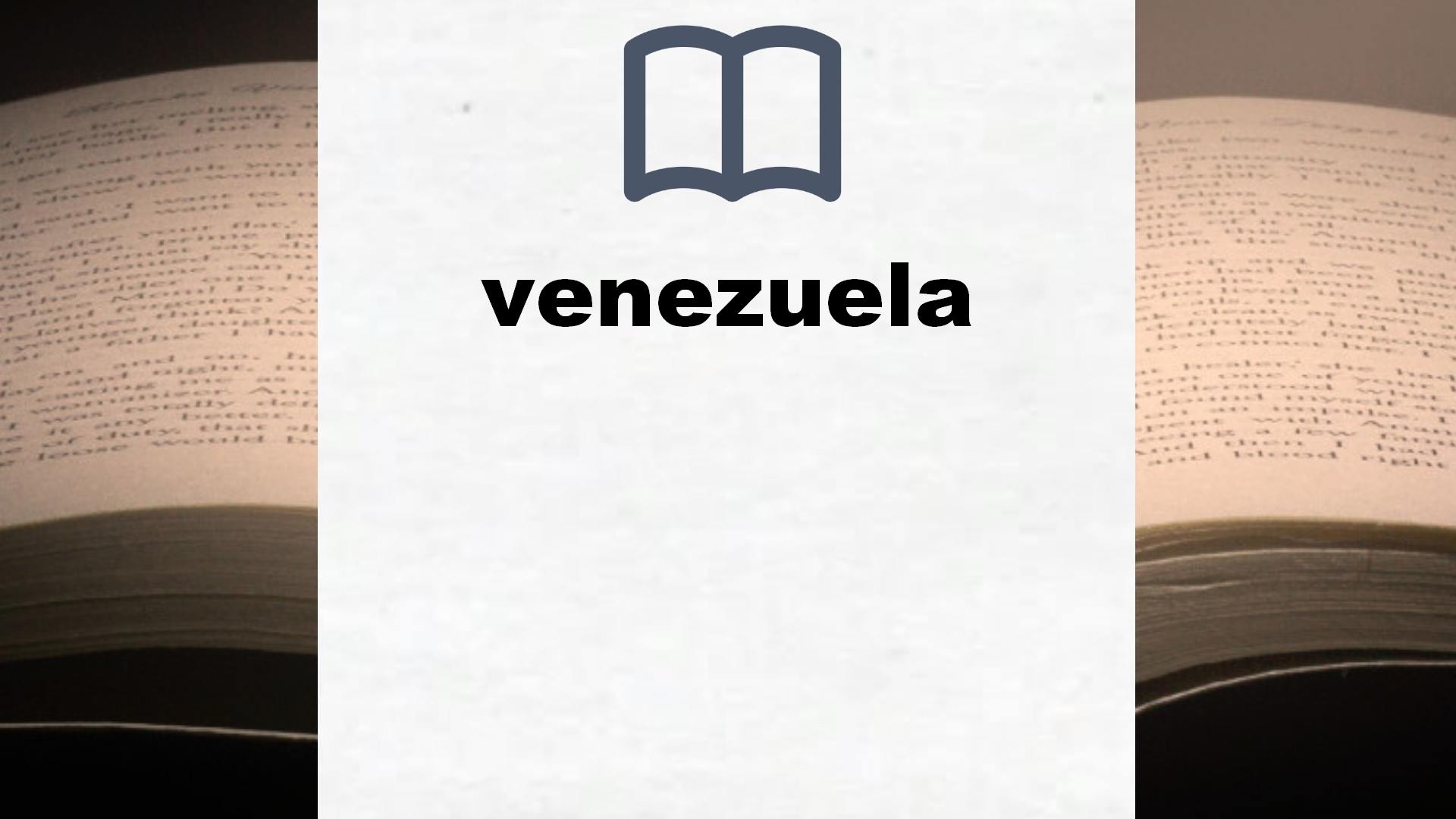 Libros sobre venezuela