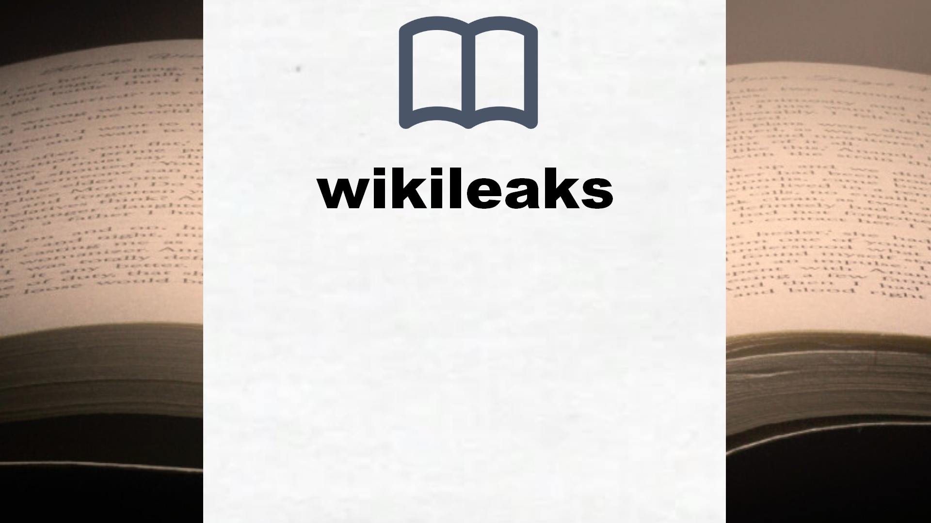 Libros sobre wikileaks
