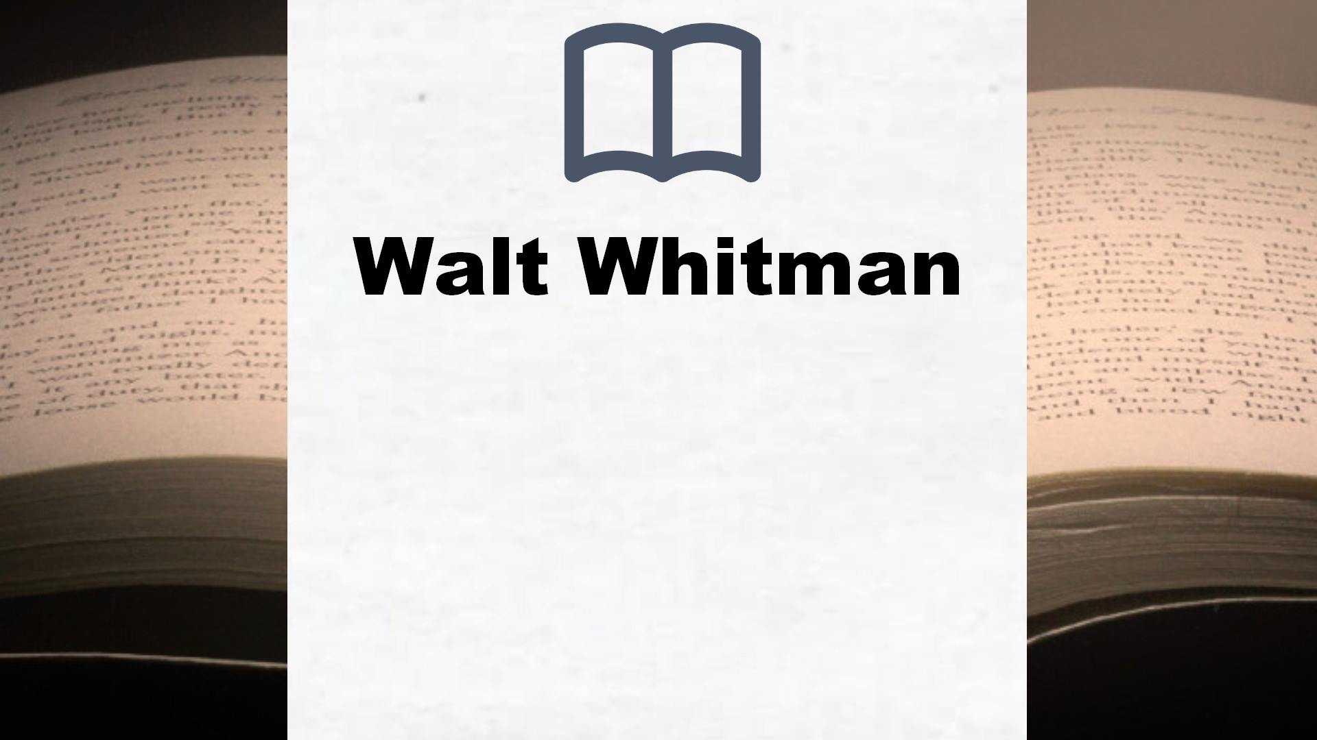 Libros Walt Whitman