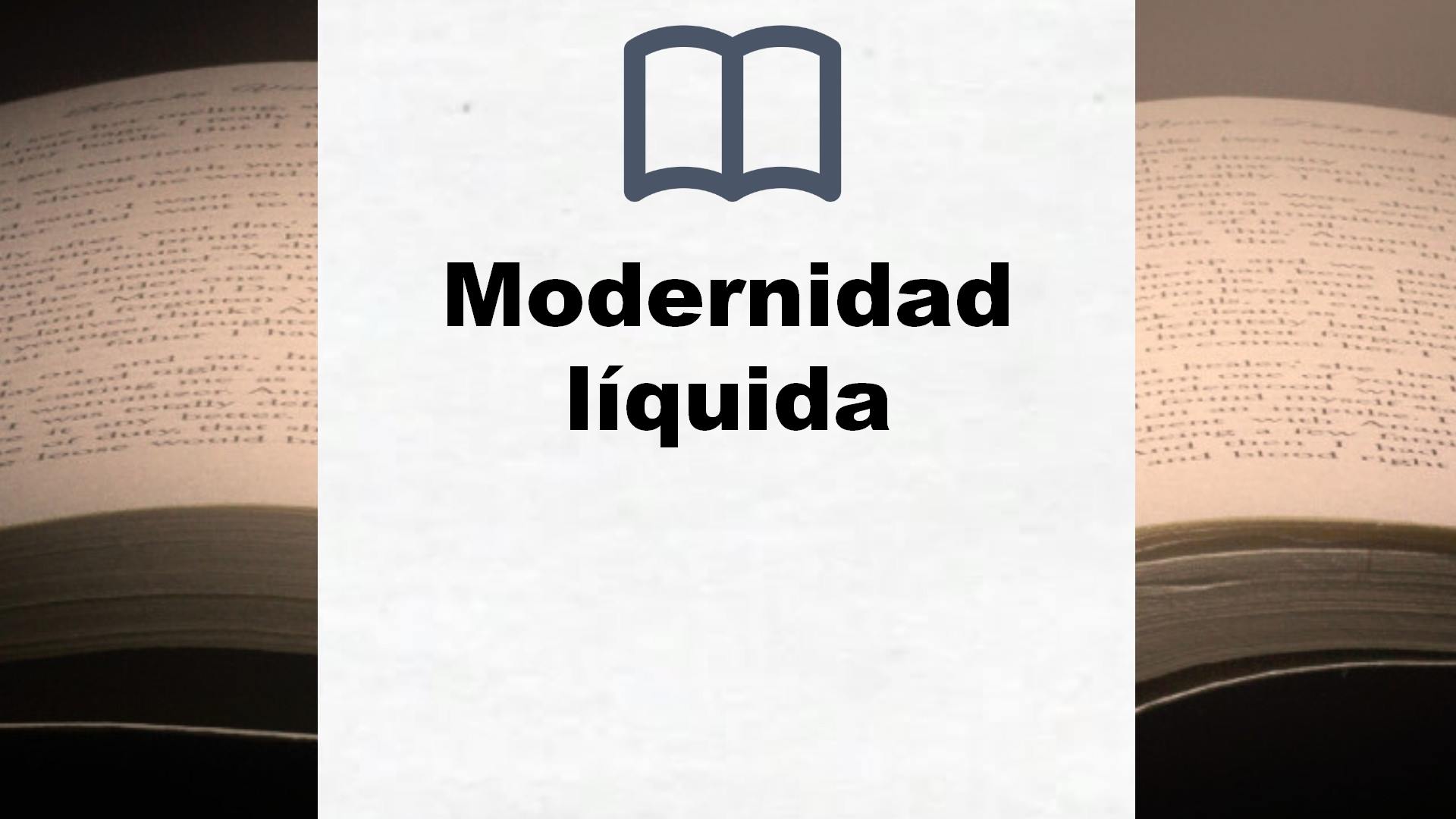 Modernidad líquida – Reseña del libro